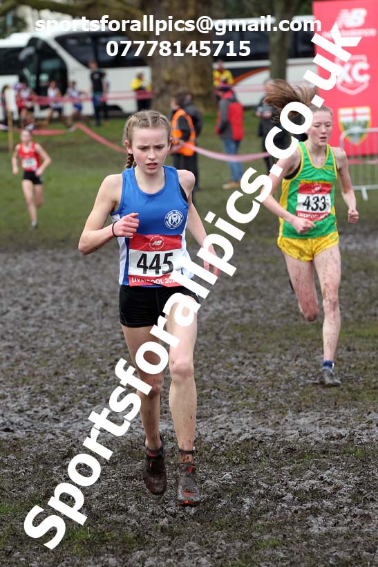 Junior girls, 2020 New Balance English Schools Champs., Sefton Park, Liverpool. Photo: David T. Hewitson/Sports for All Pics